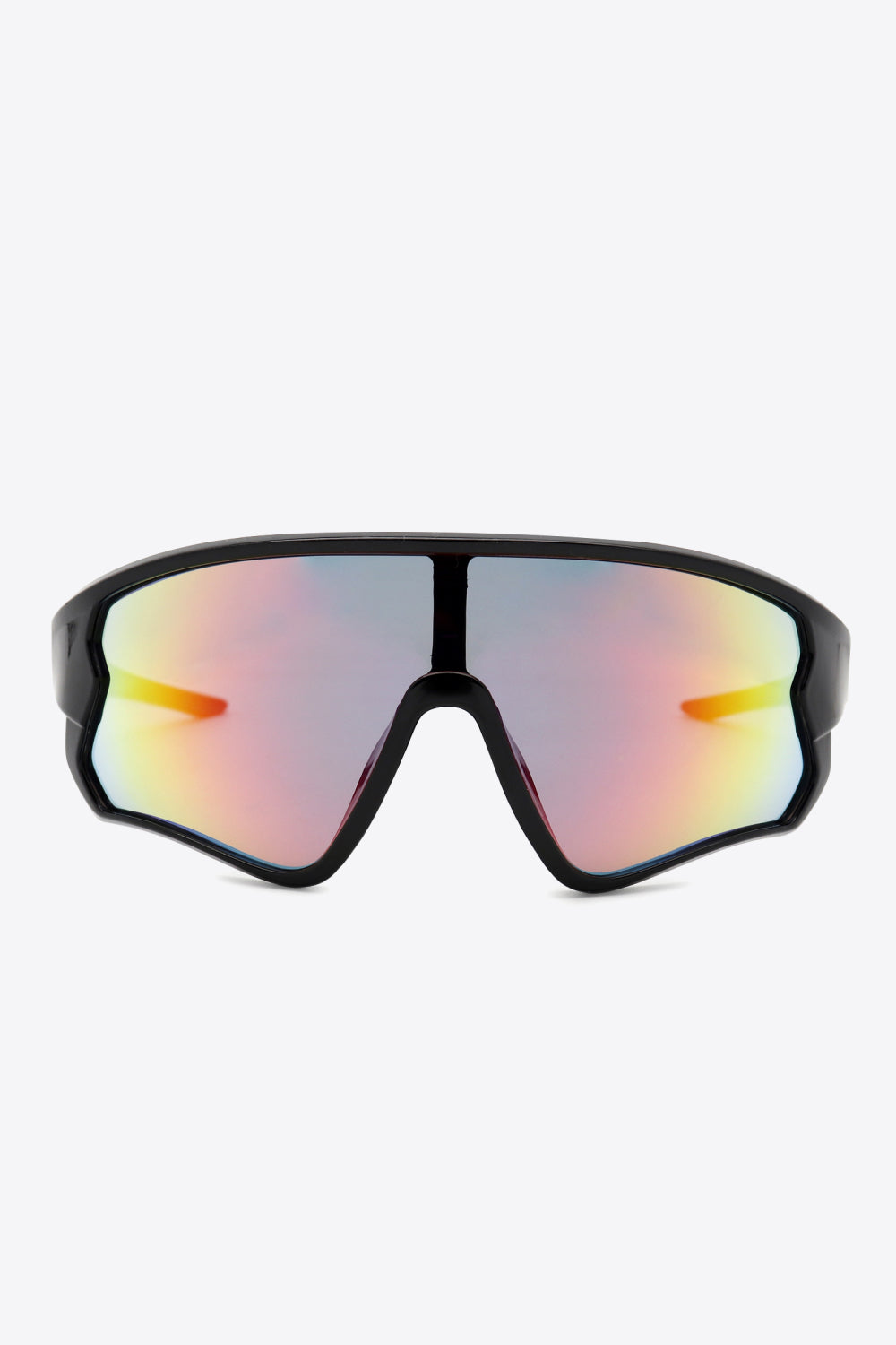 Polycarbonate Shield Sunglasses Red One Size - Fashorio