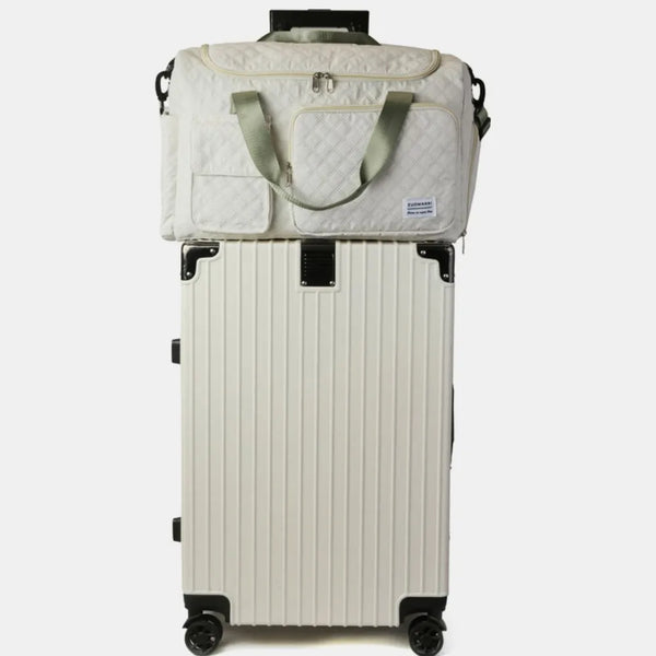 Oxford Cloth Multi Pockets Travel Bag White One Size - Fashorio