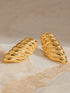 18K Gold-Plated Angel Wing Stud Earrings - Fashorio