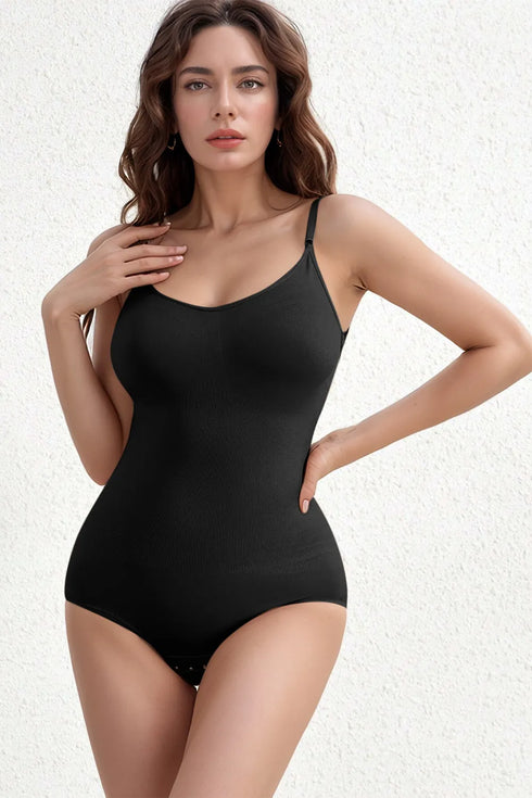 Basic Bae Full Size Scoop Neck Butt Lifting Bodysuit - Fashorio