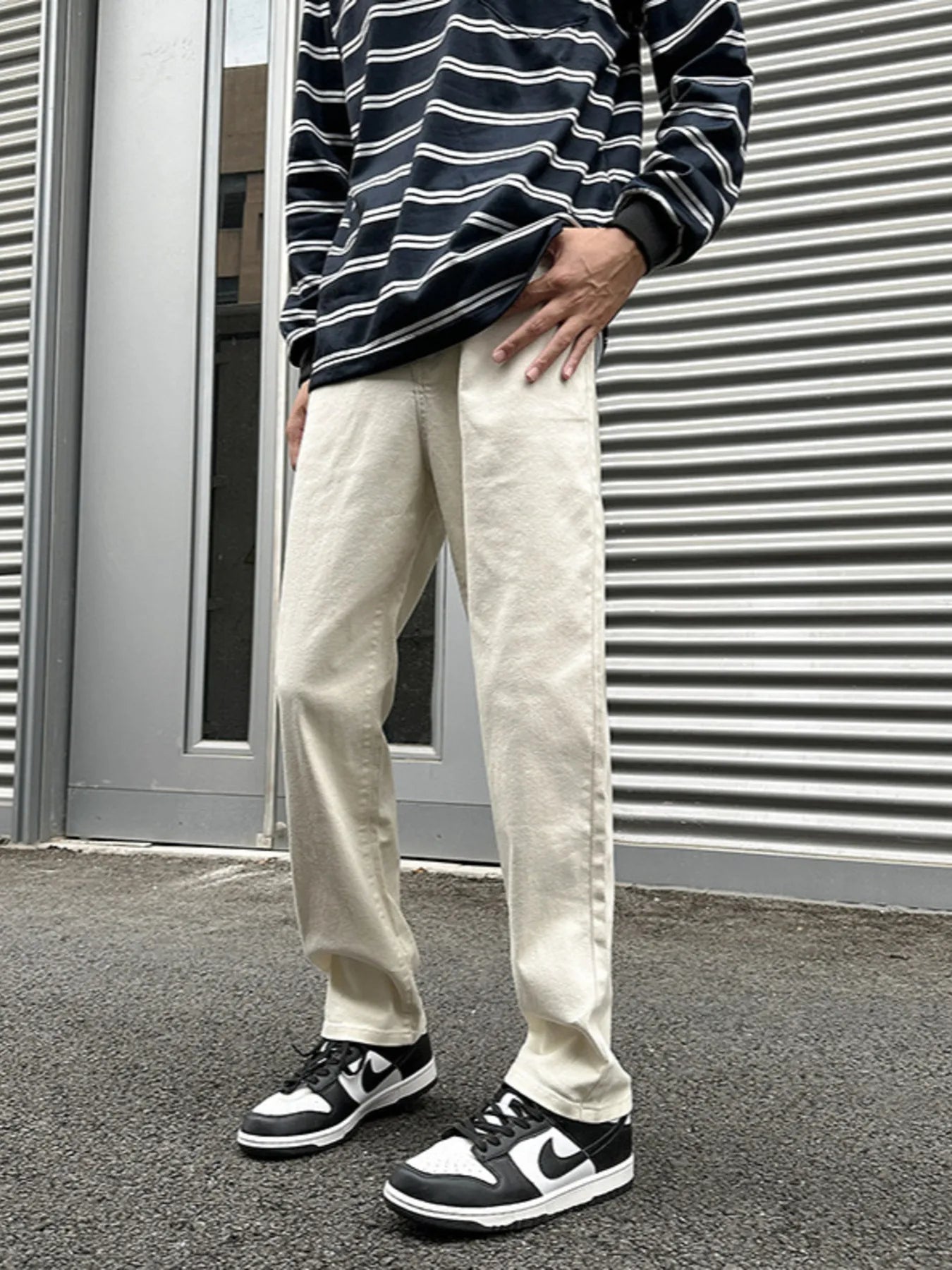 Men's Full Size Vintage Washed Straight Leg Relaxed Fit Jeans Plus Size - Fashorio