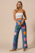BiBi Flower Print Straight Legs Pants - Fashorio