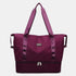Multi Pocket Nylon Travel Bag Plum Purple One Size - Fashorio
