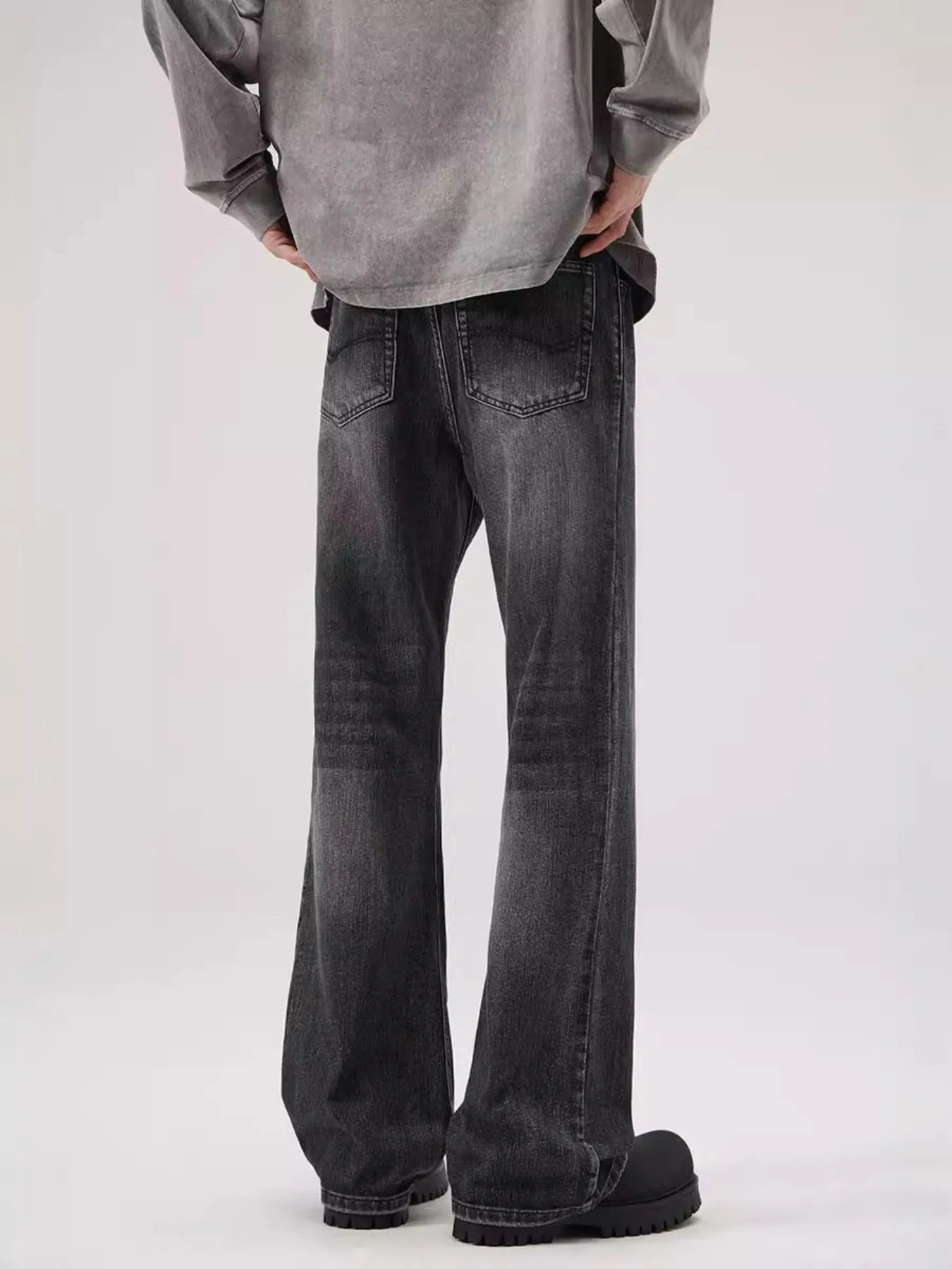 Men's Full Size Washed Straight Leg Jeans Plus Size - Fashorio