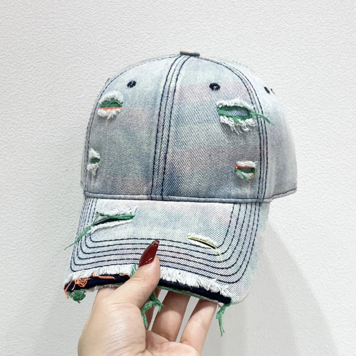 Distressed Adjustable Baseball Cap - Fashorio
