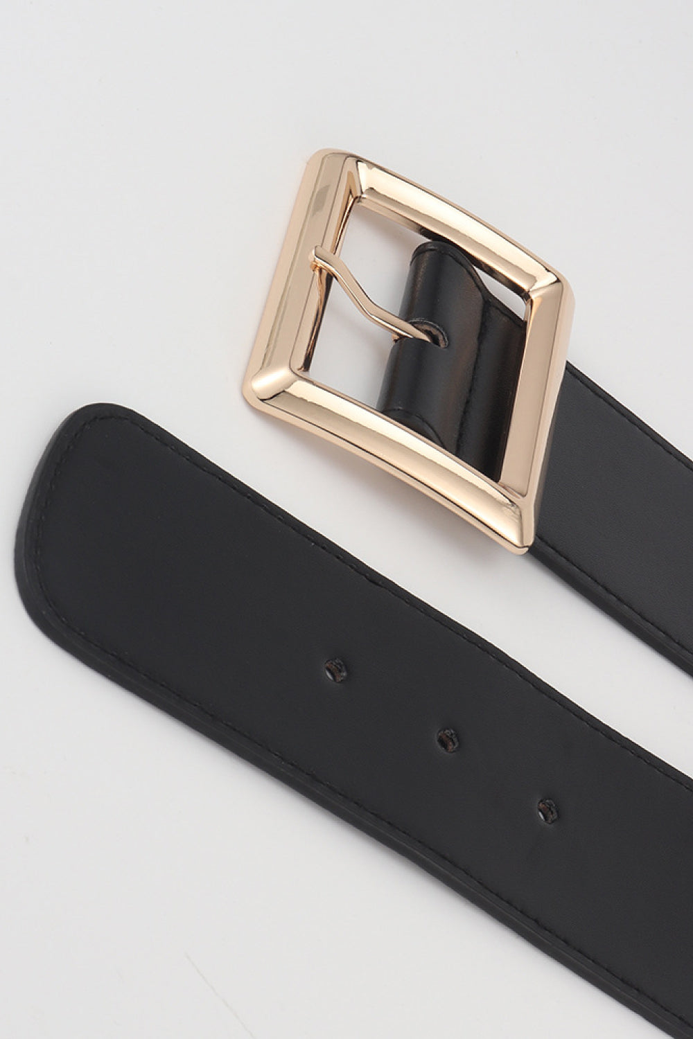 Rectangle Buckle Elastic Wide Belt - Fashorio