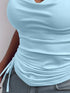 Side Drawstring Ruched Cami - Fashorio
