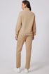 Half Snap Turtleneck Top and Pants Active Set - Fashorio