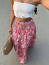 Smocked Printed Maxi Skirt - Fashorio