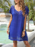 Crochet Trim Beach Cover Up Dress - Fashorio