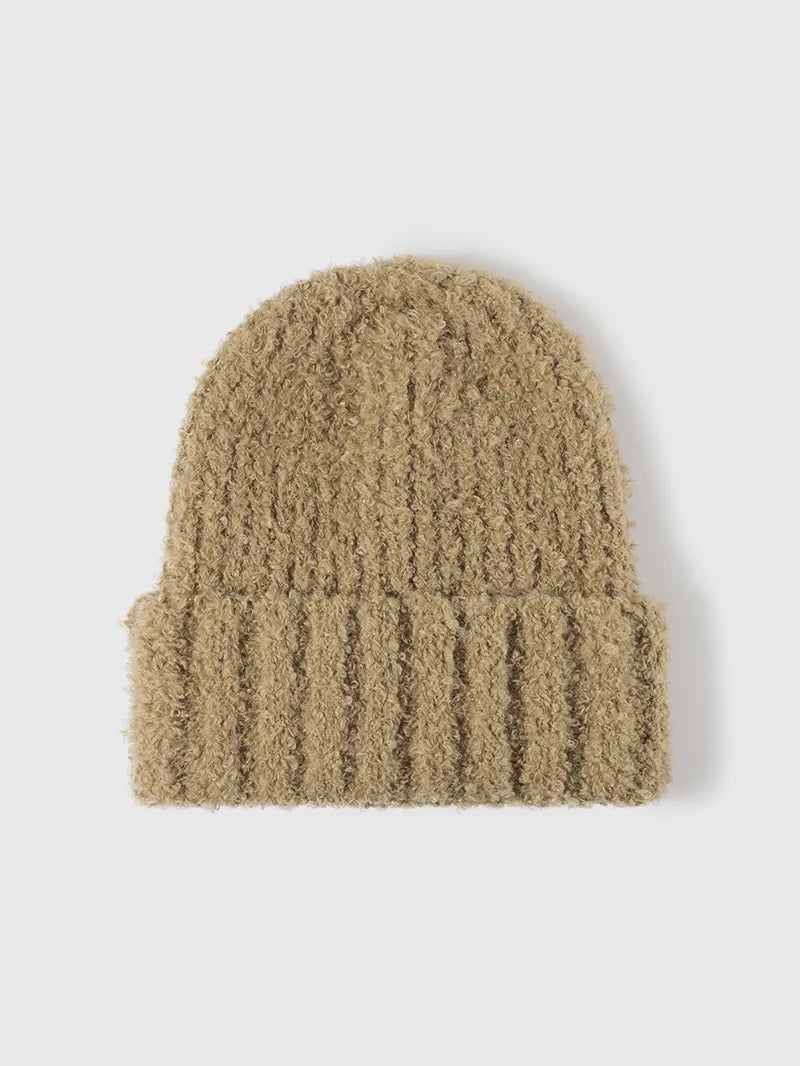 Thermal Teddy Knit Hat Khaki One Size - Fashorio
