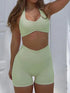 Halter Neck Cami and Shorts Active Set - Fashorio