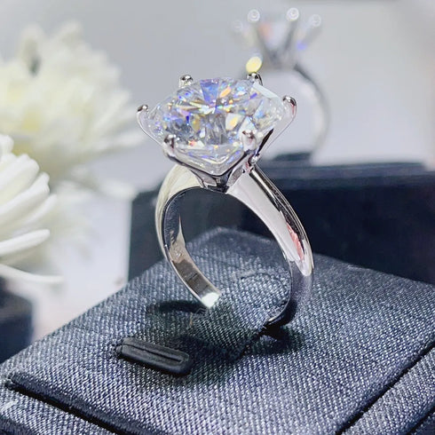 10 Carat Moissanite 925 Sterling Silver Ring - Fashorio