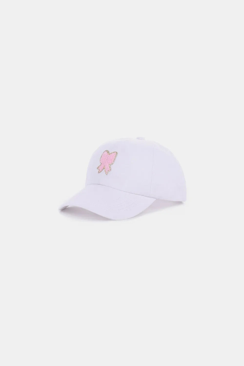 Zenana Ribbon Bow Chenille Patch Baseball Cap - Fashorio