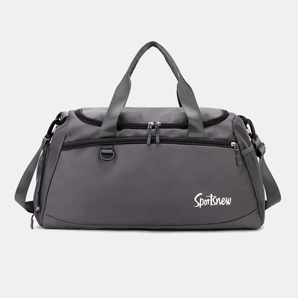 Multi Pockets Nylon Travel Bag Dark Gray One Size - Fashorio