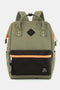 Himawari Contrast Waterproof Backpack Bag with Reinforced Edges Green One Size - Fashorio