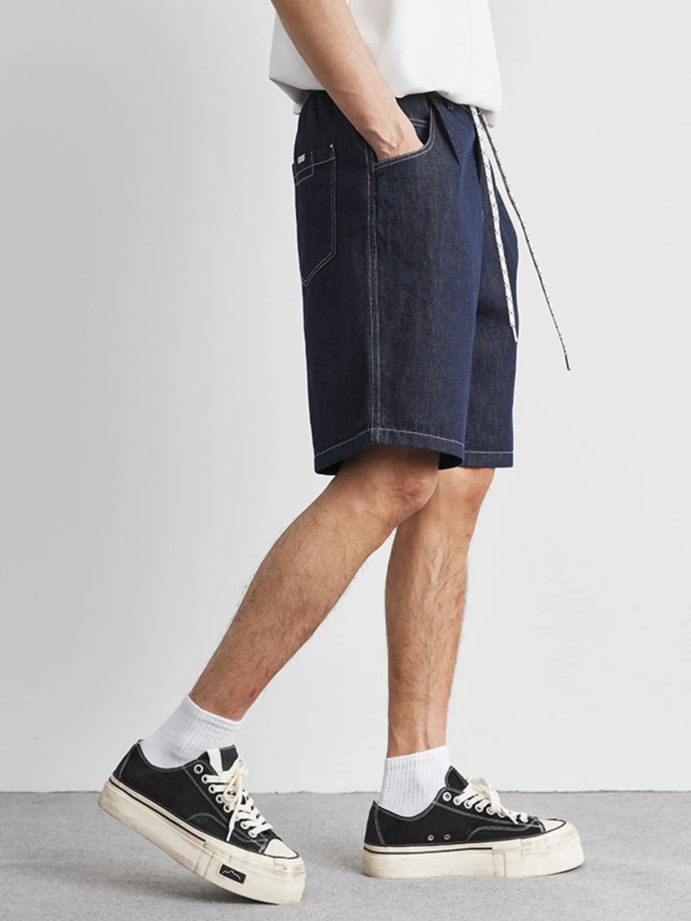 Men's Plus Size Pocketed Denim Shorts - Fashorio