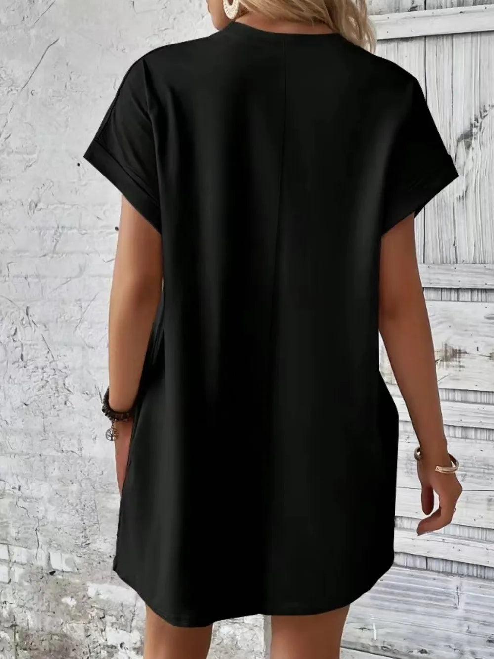 Casual Pocketed Short Sleeve Dress – Relaxed Everyday Comfort - Fashorio