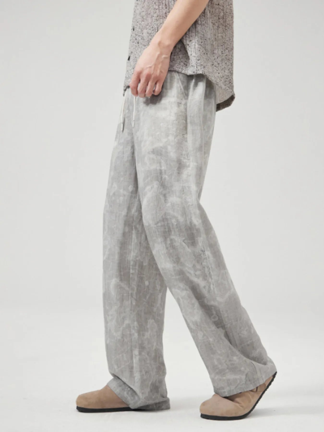 Men's Full Size Drawstring Wide Leg Breathable Pants Plus Size - Fashorio