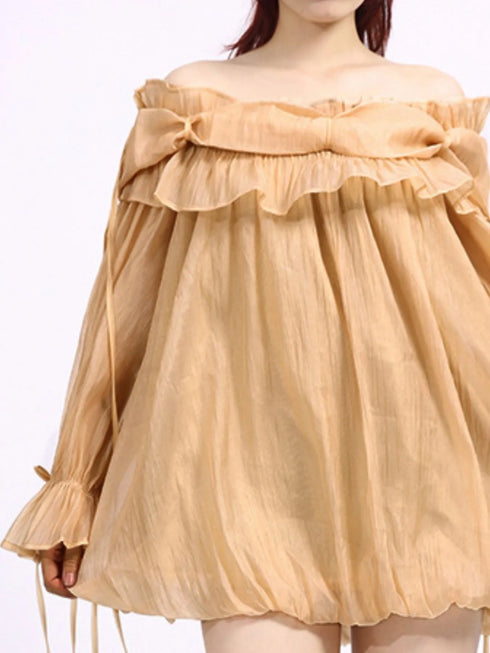 Ruffled Off-Shoulder Flounce Sleeve Blouse - Fashorio