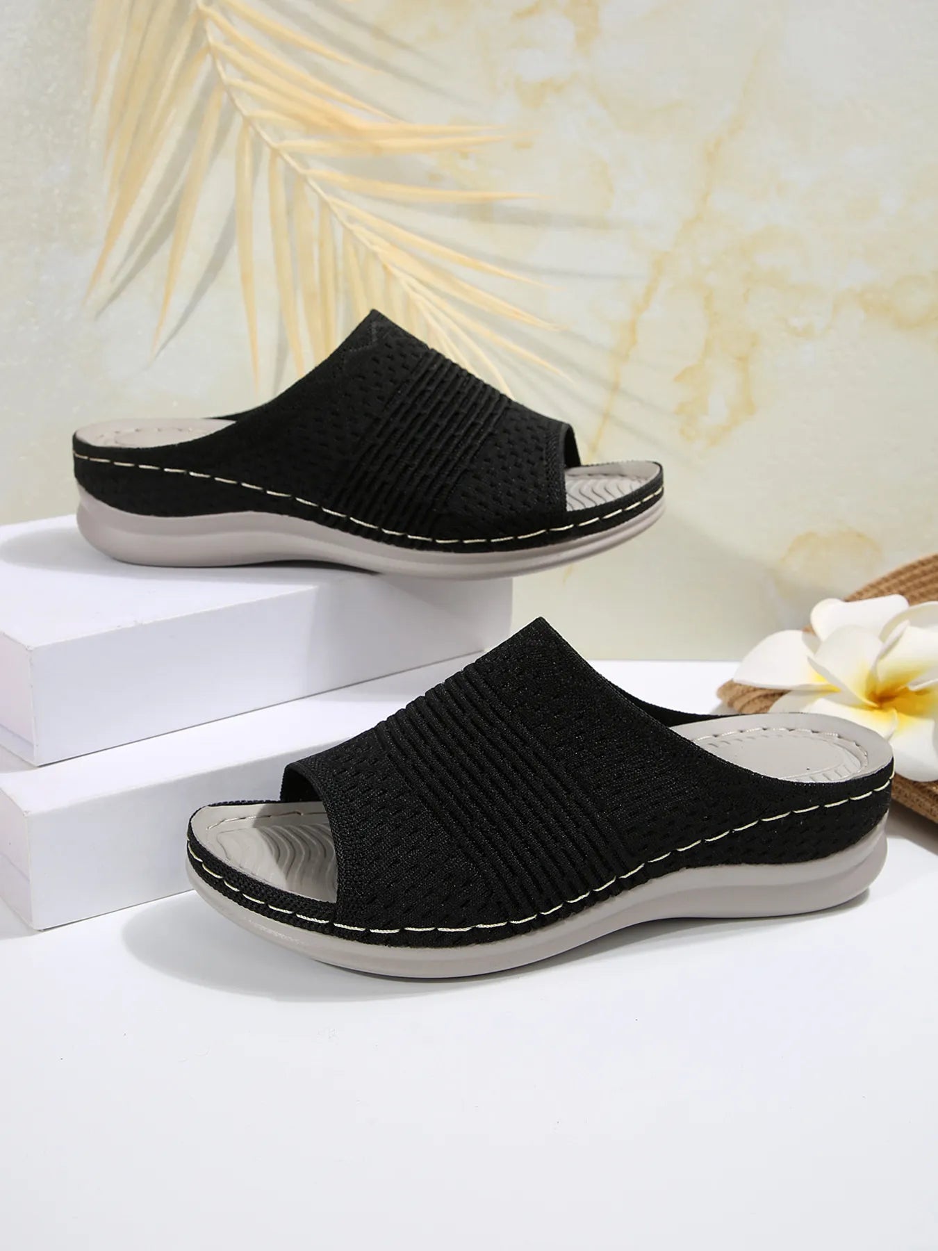 Mesh Open Toe Sandals - Fashorio
