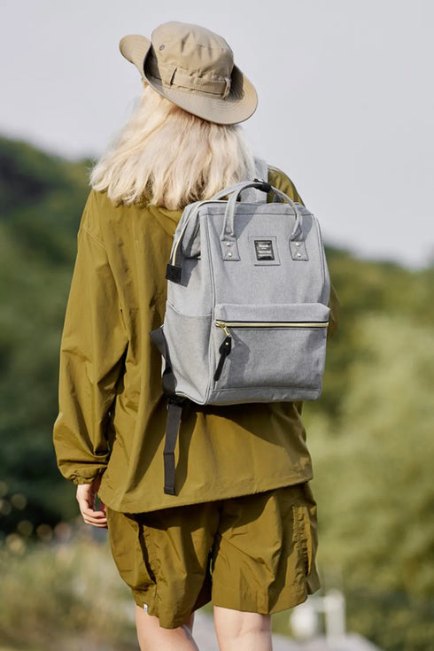 Himawari Waterproof Canvas Backpack Bag with Side Pockets - Fashorio