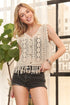 ADORA Fringe Hem Crochet Vest Cardigan - Fashorio