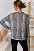 Hailey & Co Full Size Snakeskin V-Neck Long Sleeve Top - Fashorio