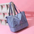 Multi Pocket Nylon Travel Bag Dusty Blue One Size - Fashorio