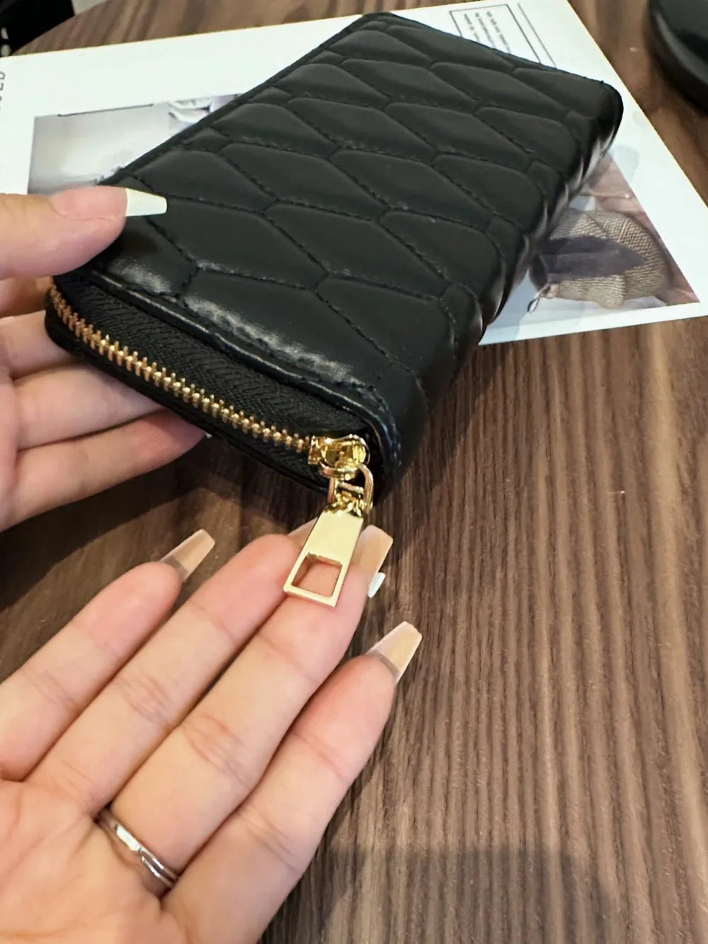 PU Leather Solid Color Wallet - Fashorio