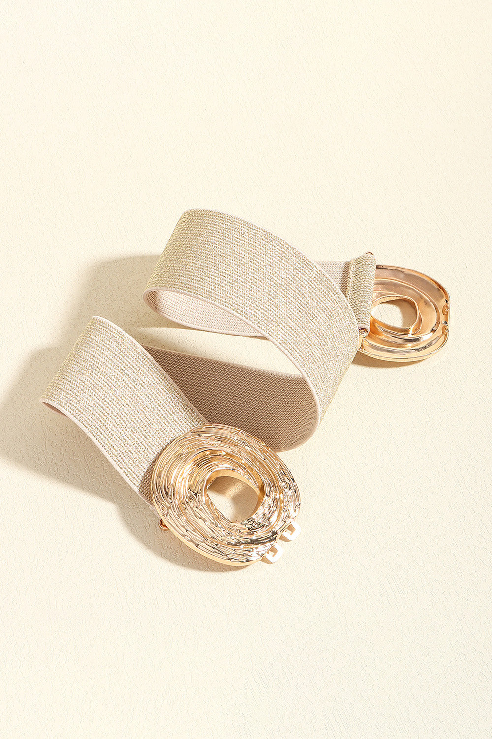 Zinc Alloy Belt Beige One Size - Fashorio