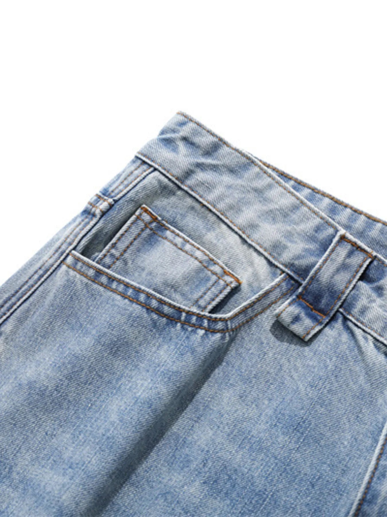 Men's Wide Leg Wash Denim Shorts - Fashorio