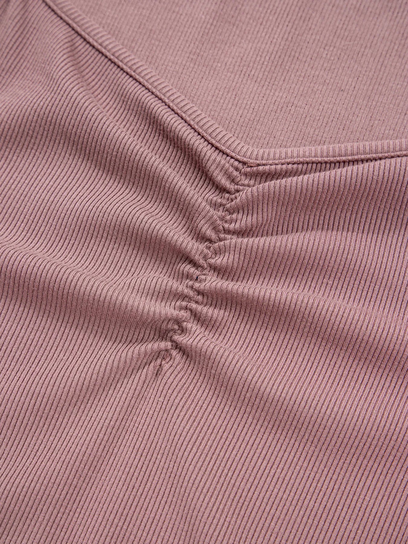 Ruched Front Long Sleeve T-Shirt - Fashorio
