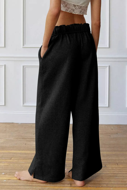 Drawstring Wide Leg Active Pants - Fashorio
