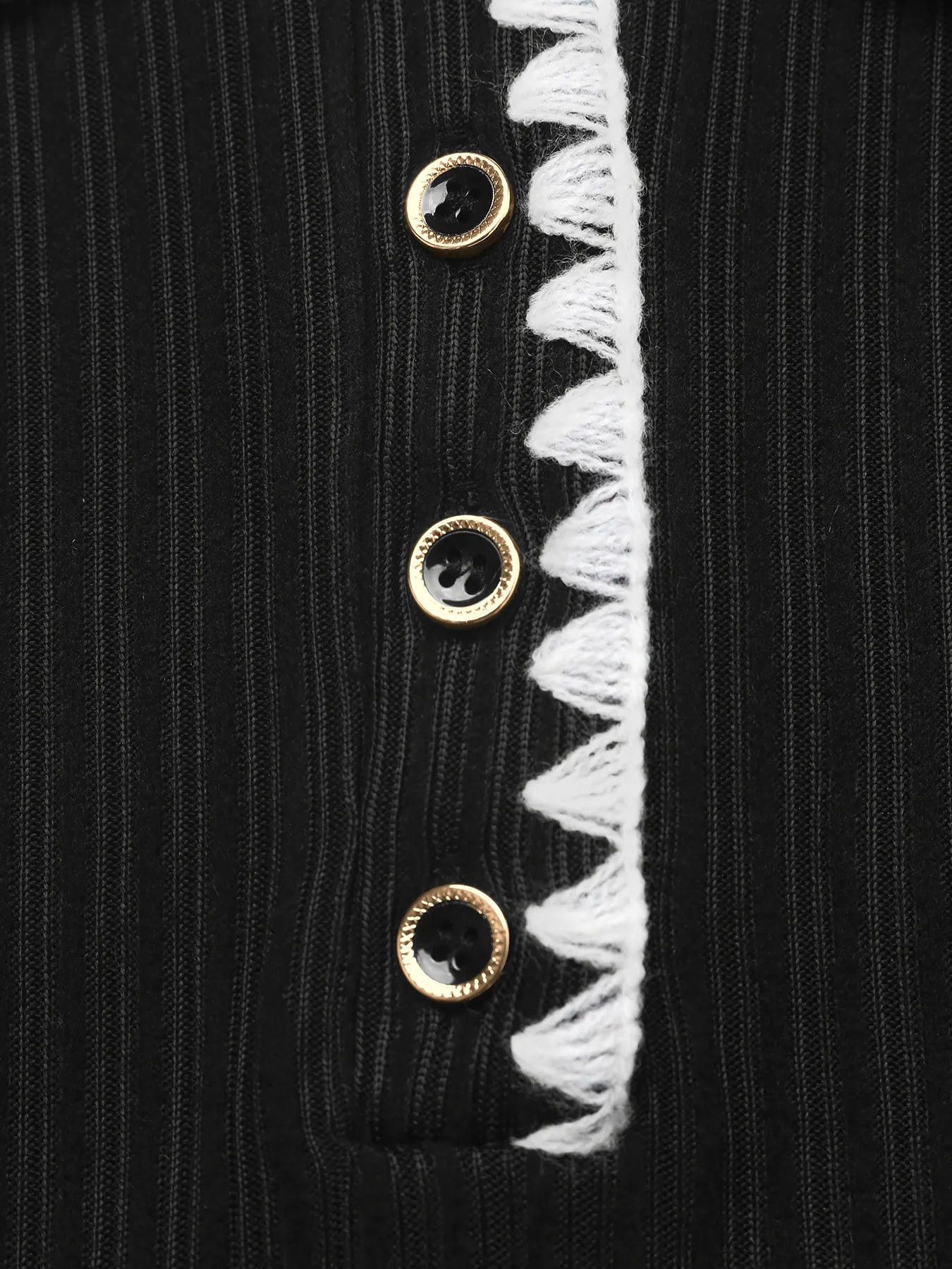 Contrast Trim Texture Long Sleeve Sweater Dress - Fashorio