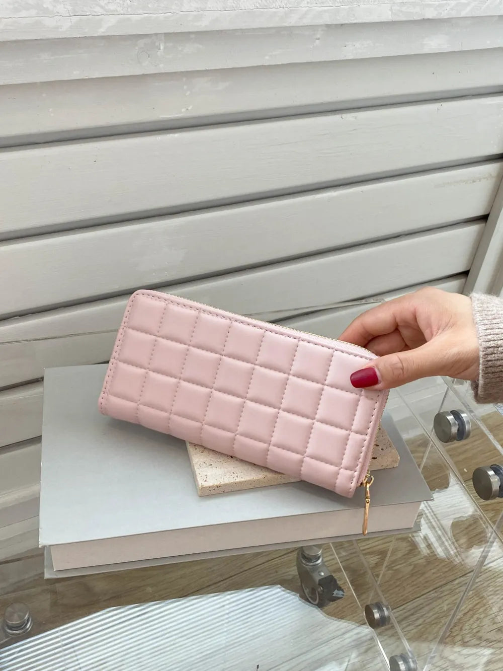 PU Leather Solid Color Wallet - Fashorio
