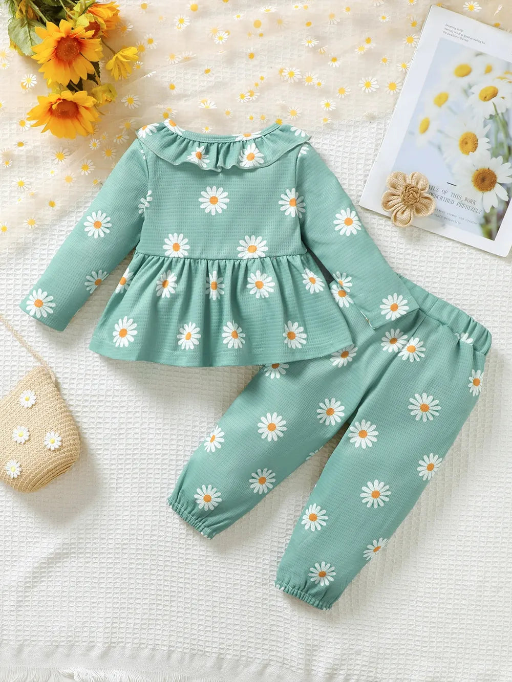 Children's Peplum Blouse and Pants Set - Fashorio