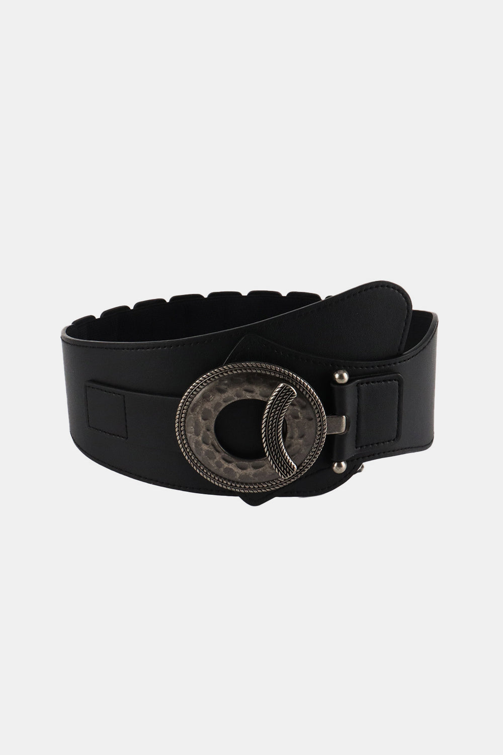 Retro Elastic Wide Belt Black One Size - Fashorio