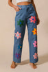 BiBi Flower Print Straight Legs Pants - Fashorio