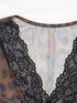 Perfee Leopard V-Neck Lace Bodysuit - Fashorio
