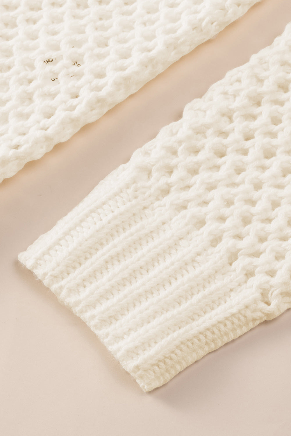 Openwork Lace-Up Hooded Sweater - Fashorio