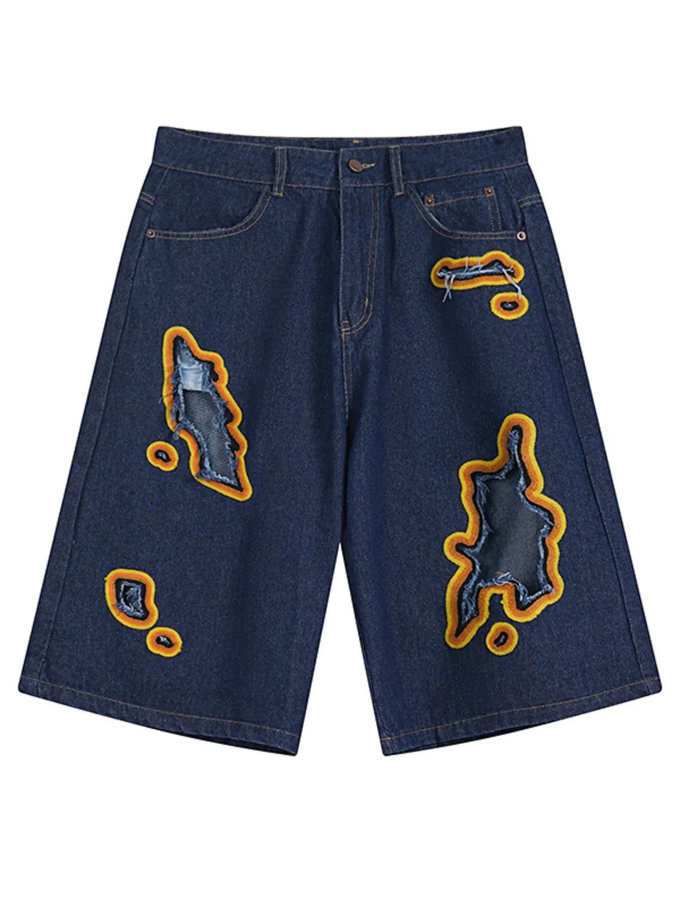 Men's Distressed Loose Fit Denim Shorts - Fashorio
