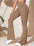 Full Size High-Waist Flare Active Pants Plus Size Camel - Fashorio