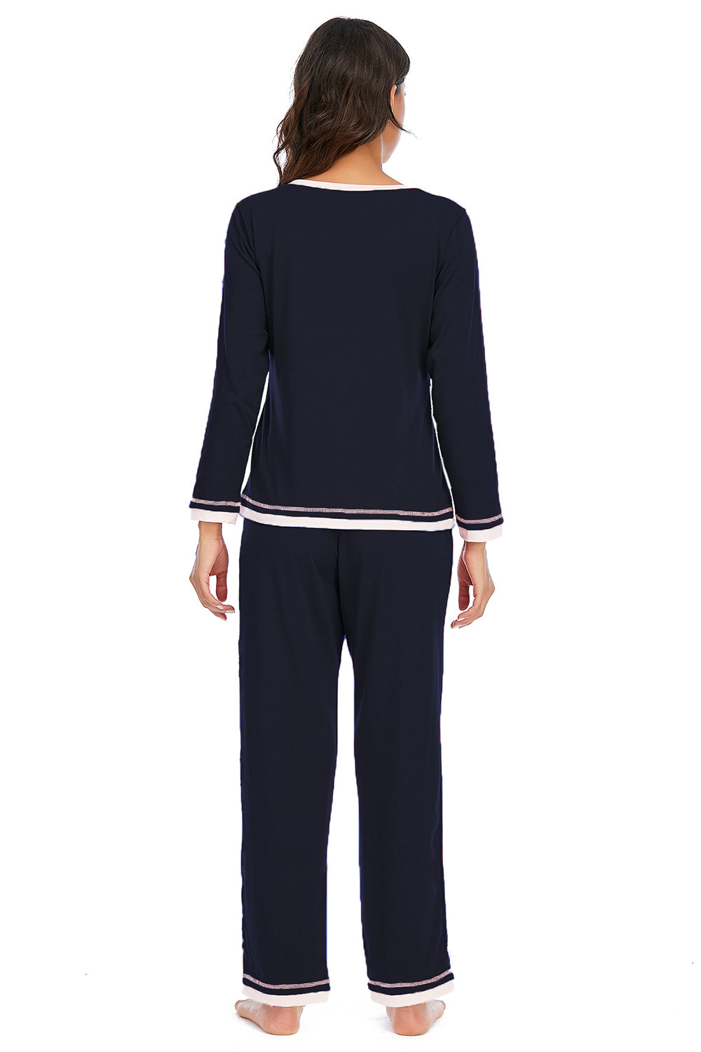 V-Neck Top and Pants Lounge Set - Fashorio