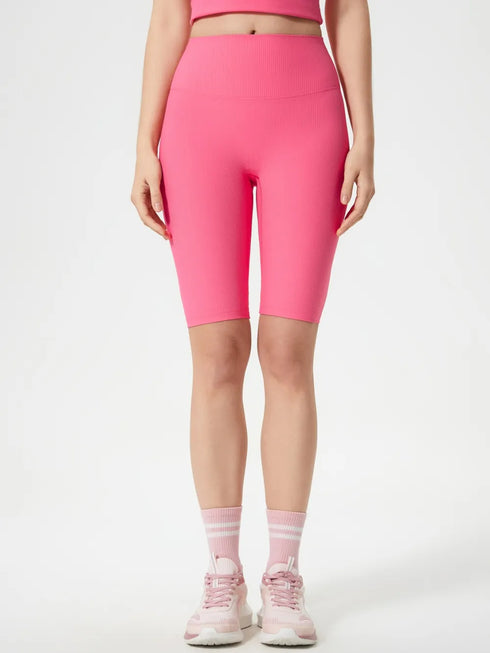 Millennia High Waist Active Shorts Strawberry - Fashorio