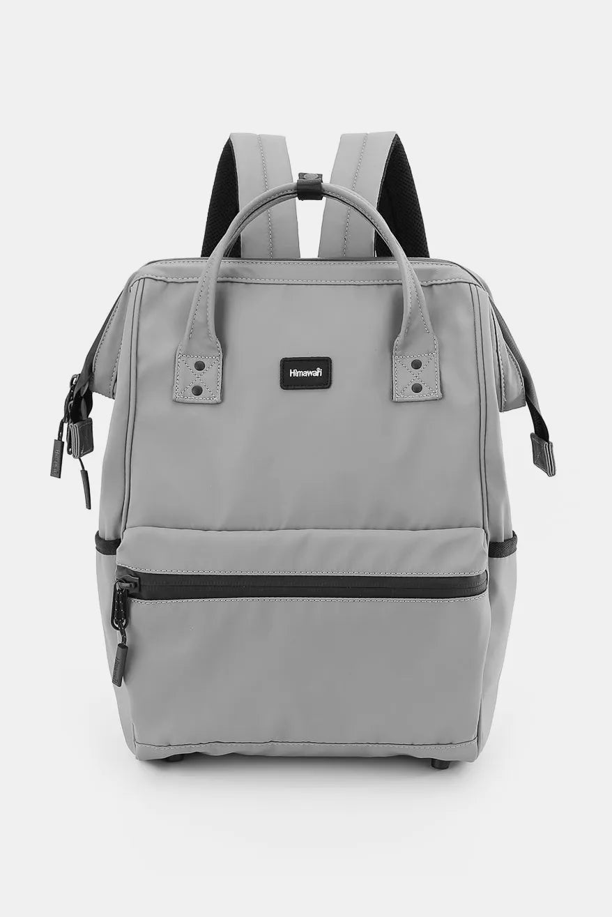 Himawari Waterproof Backpack Bag with External USB Port Gray One Size - Fashorio