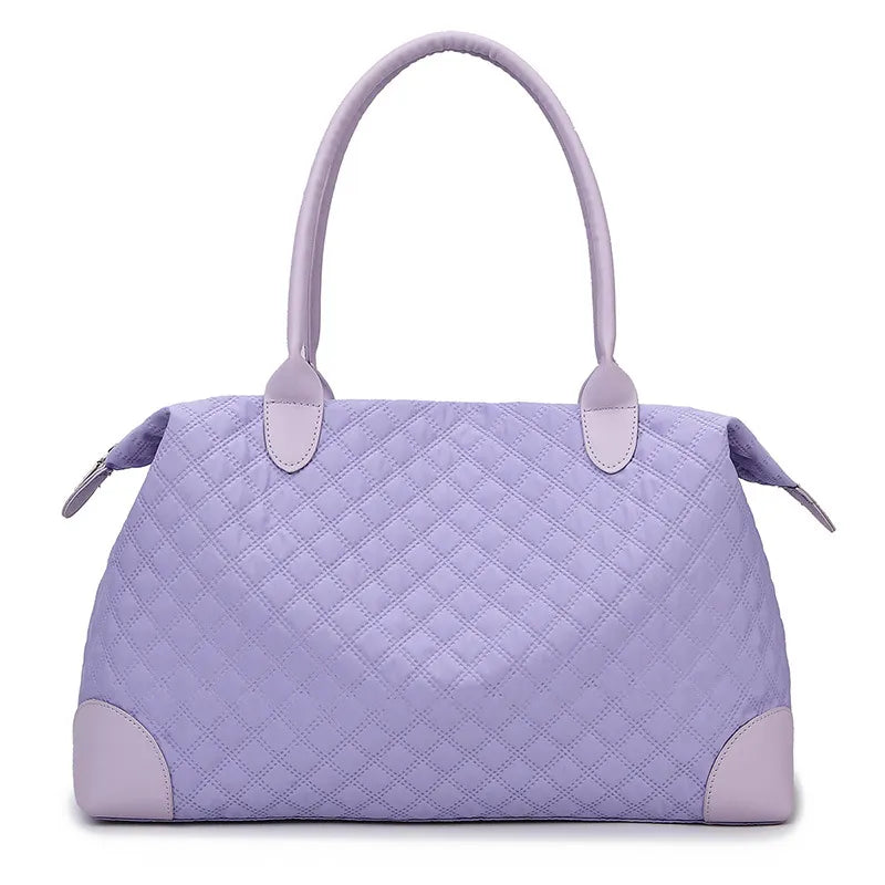 Large Oxford Travel Bag Blue Purple One Size - Fashorio