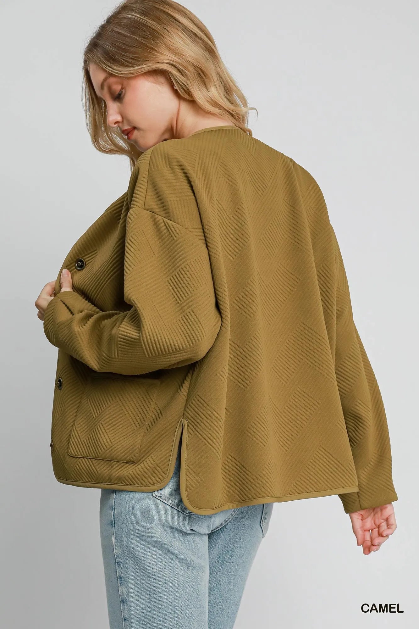 Umgee Textured Jacquard Jacket - Fashorio