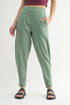 MONO B Flowbarrel High Waist Active Pants MOSS - Fashorio
