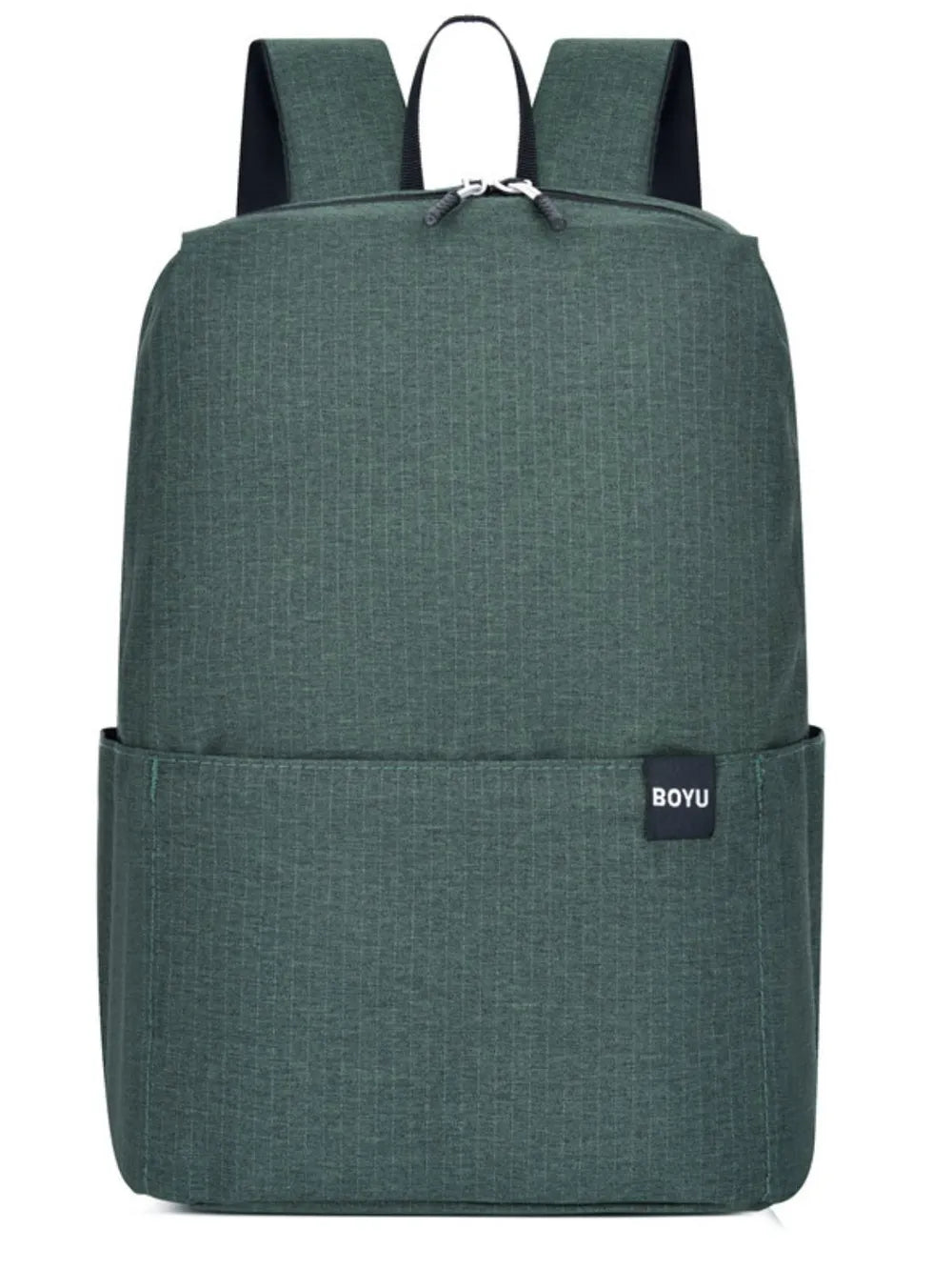 Solid Color Nylon Backpack Bag Army Green One Size - Fashorio
